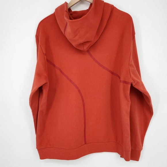 Mini NWT Womens Hoodie Pullover Size L Rebel Red Cotton Outline Print Wing Logo - Picture 7 of 10